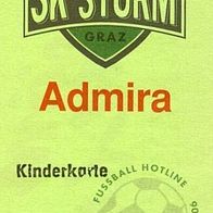 Ticket Eintrittskarte SK Sturm Graz vs FC Admira Wacker 90er Kinder VfB Mödling