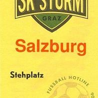 Ticket Eintrittskarte SK Sturm Graz vs SV Austria Salzburg 90s Stehplatz Fußball