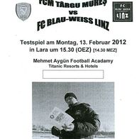PRG FCM Targu Mures - FC Blau-Weiß Linz 13.2.2012 BW SK VÖEST Târgoviste Romania