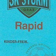 Ticket Eintrittskarte SK Sturm Graz - Rapid Wien 90s Kinder Freikarte Steiermark