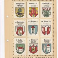 Kaffee Hag Wappen Freistaat Sachsen Kreis Leipzig 9 Wappen inkl. Blatt (2)