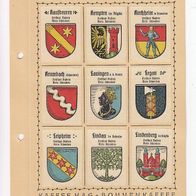 Kaffee Hag Wappen Freistaat Bayern Kreis Schwaben 9 Wappen inkl. Blatt (4)