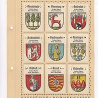 Kaffee Hag Wappen Freistaat Bayern Kreis Unterfranken 9 Wappen inkl. Blatt (6)