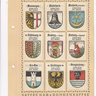 Kaffee Hag Wappen Freistaat Bayern Kreis Schwaben 9 Wappen inkl. Blatt (5)