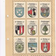 Kaffee Hag Wappen Freistaat Bayern Kreis Mittelfranken 9 Wappen inkl. Blatt (3)