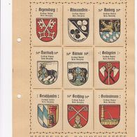 Kaffee Hag Wappen Freistaat Bayern Kreis Oberpfalz 9 Wappen inkl. Blatt (1)
