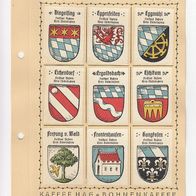 Kaffee Hag Wappen Freistaat Bayern Kreis Niederbayern 9 Wappen inkl. Blatt (2)