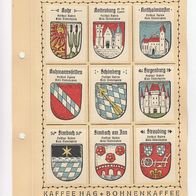 Kaffee Hag Wappen Freistaat Bayern Kreis Niederbayern 9 Wappen inkl. Blatt (7)