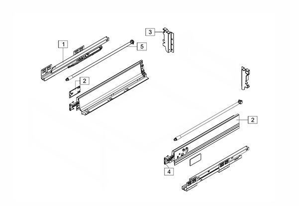 Schubkasten Küchenschublade Grau Schublade Vollauszug Küchenschubkasten