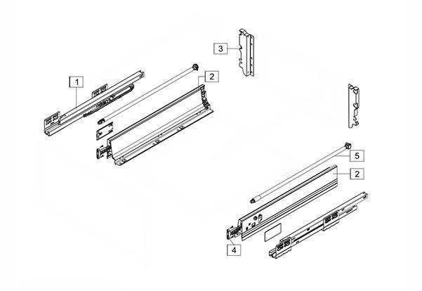 Schubkasten Küchenschublade Grau Schublade Vollauszug Küchenschubkasten
