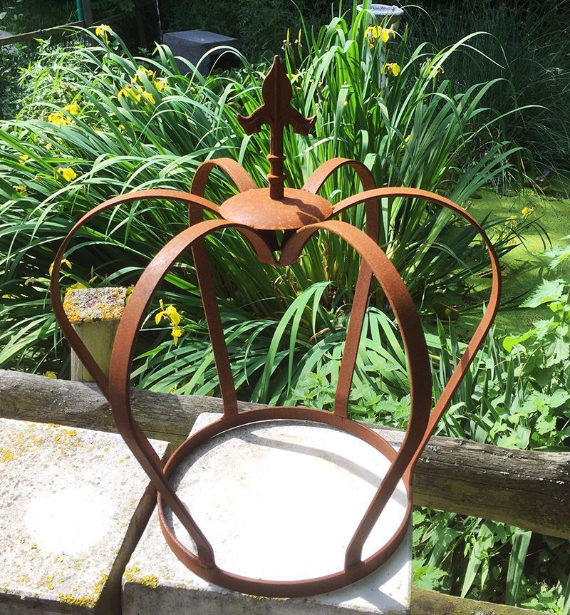 Krone 54x50cm Pflanzkrone Rankhilfe Rost Edelrost Metall Figur Kaufen 