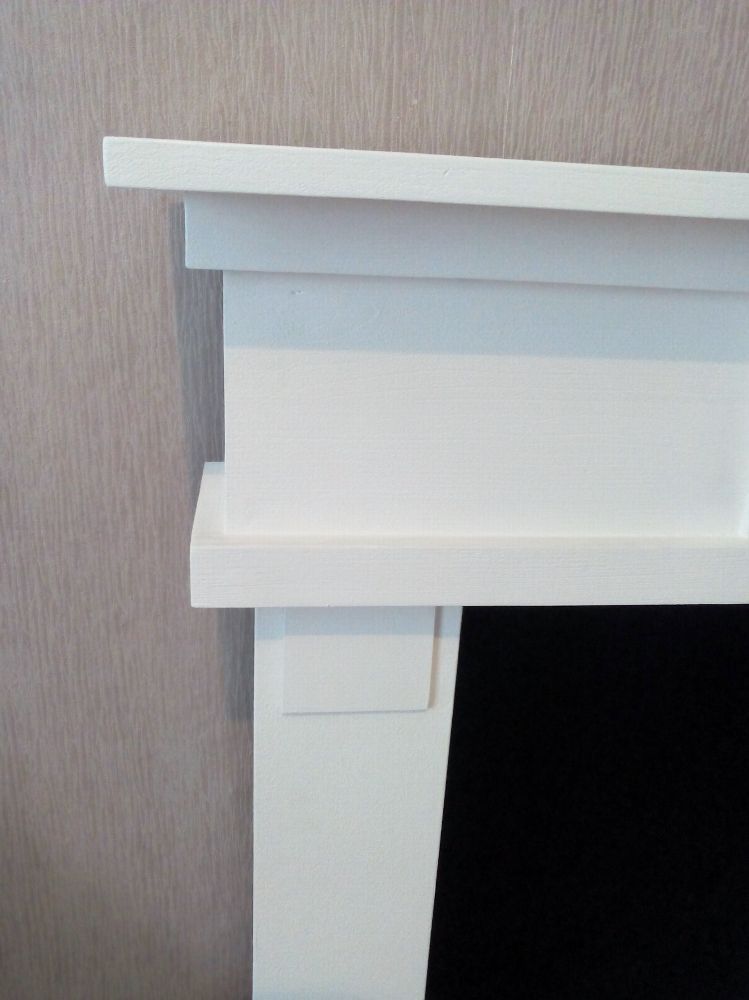 Dekokamin weiß " Antik " , Kaminkonsole, Kaminumrandung, Kaminkonsole