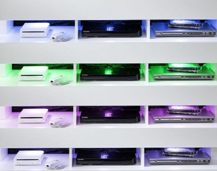 Medienwand weiss Glanz Fernsehschrank 170 cm ca. 55" TV-/ HiFi Möbel