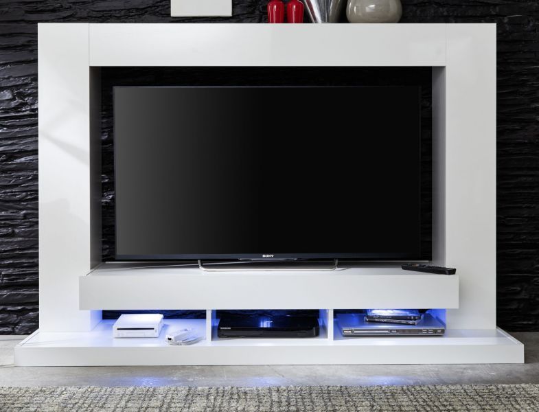 Medienwand weiss Glanz Fernsehschrank 170 cm ca. 55" TV-/ HiFi Möbel