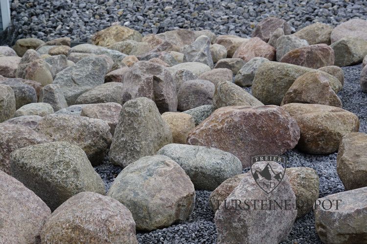 Natursteine Felsen Findlinge groß Solitär Deko Gartensteine Steingarten