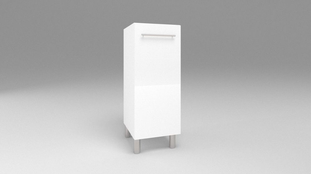 Küchenschrank 1 Türig Weiß Hochglanz Weiß Matt 30 - 70 cm Soft Close