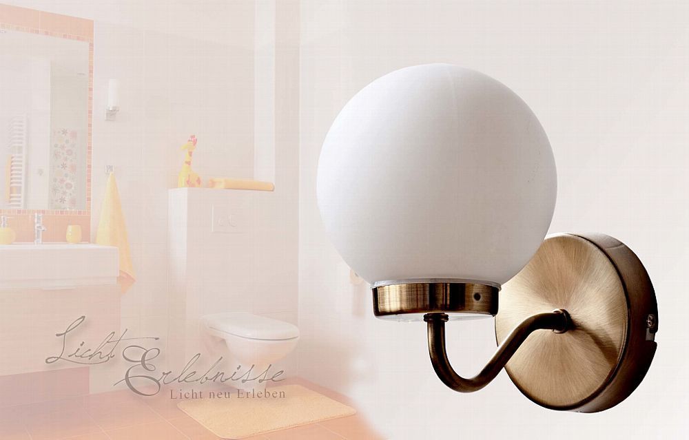 Edle Jugendstil Badlicht Badlampe in Bronze Wandlampe Wandleuchte Lampe