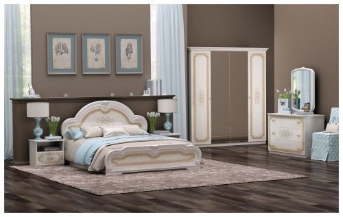 Schlafzimmer Harmonie, Beige Hochglanz kaufen bei Hood.de