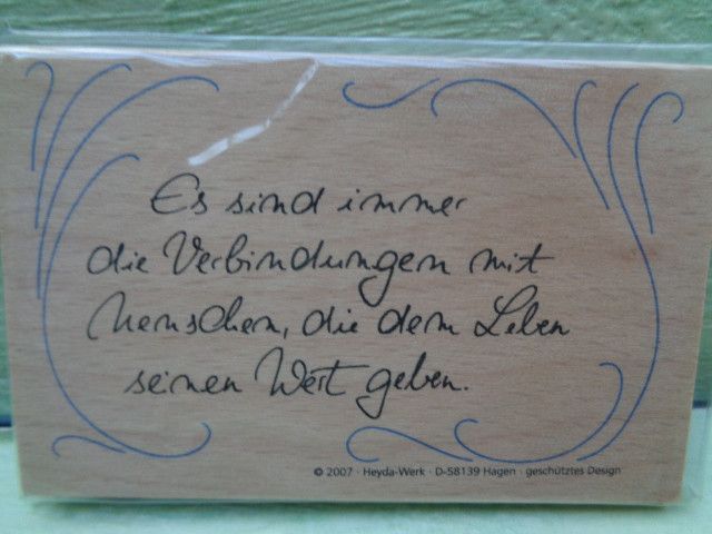 Heyda POESIE Schrift Motiv Stempel Freunde Spuren im Herzen