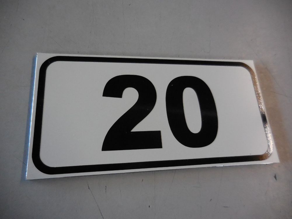 Schilder mit fortlaufender Nummerierung - Groesse 160 x 80 mm z.B. für ...