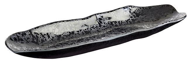 Buffet Tablett aus Melamin matt schwarz 26,5 x 8,5 cm SERIE GLAMOUR Gastlando 