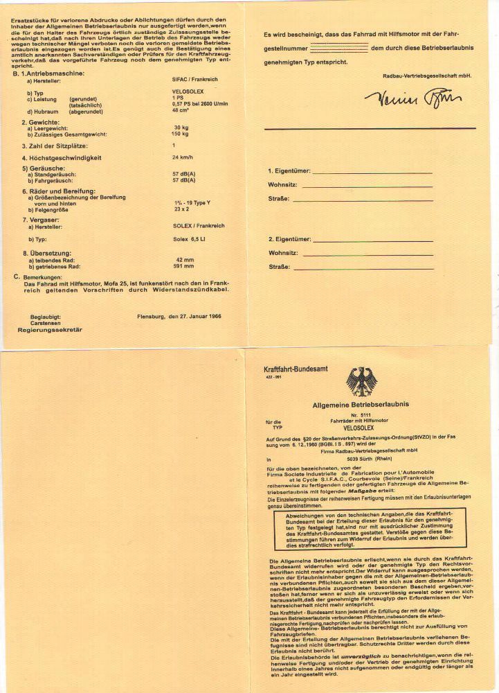 allgemeinen betriebserlaubnis für fahrräder mit hilfsmotor