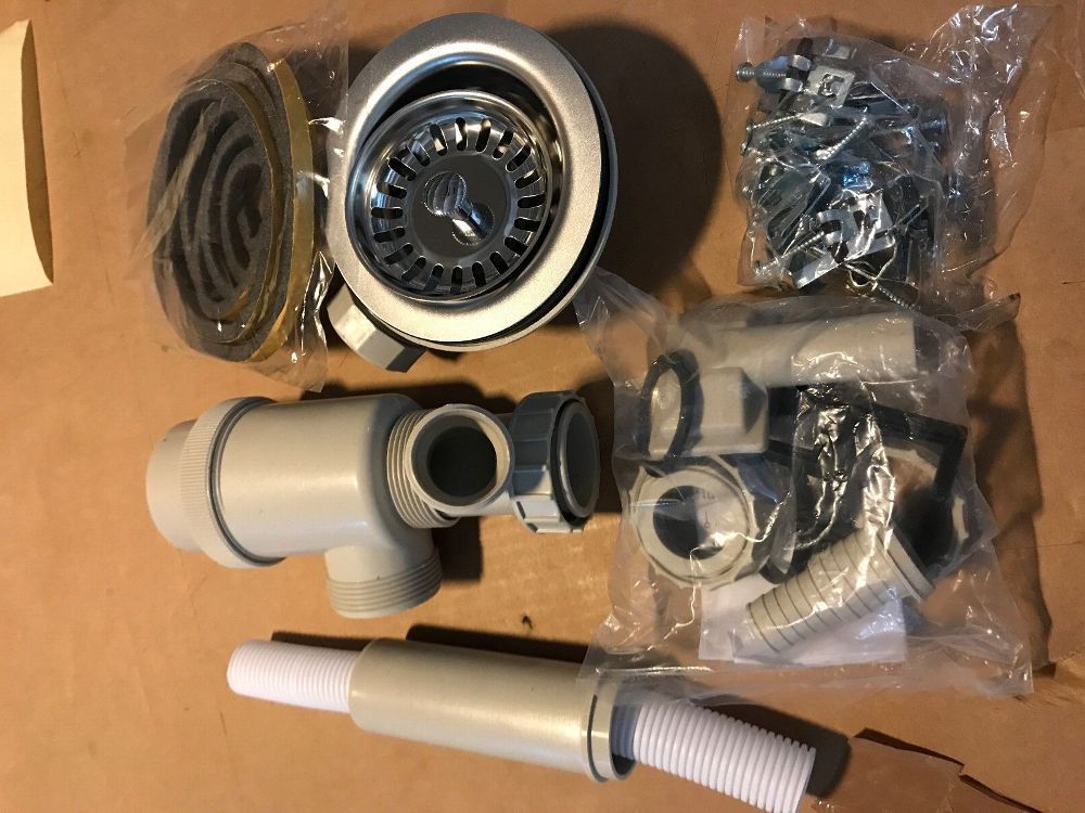 Edelstahl Küchenspüle Rund püle 48 cm Einbauspüle Spüle + Zub