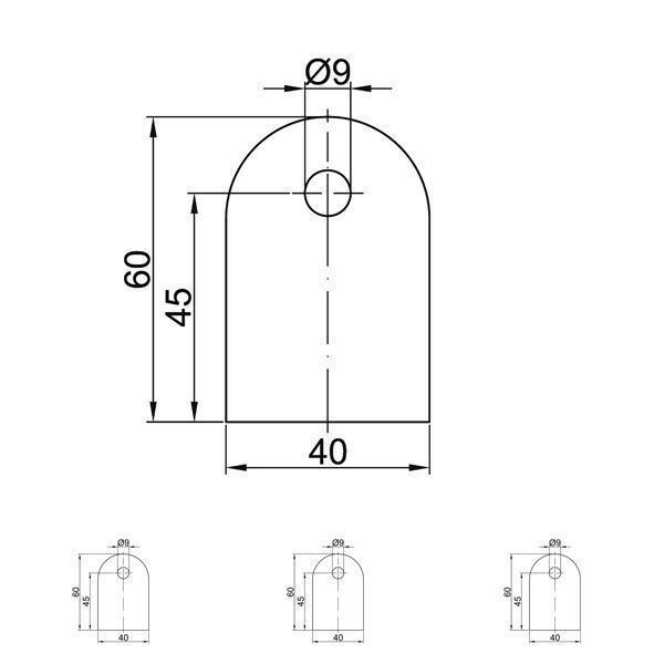 ANSCHWEISSLASCHEN, LASCHE, ANSCHWEISSPLATTE, Öse, Kranöse, 5