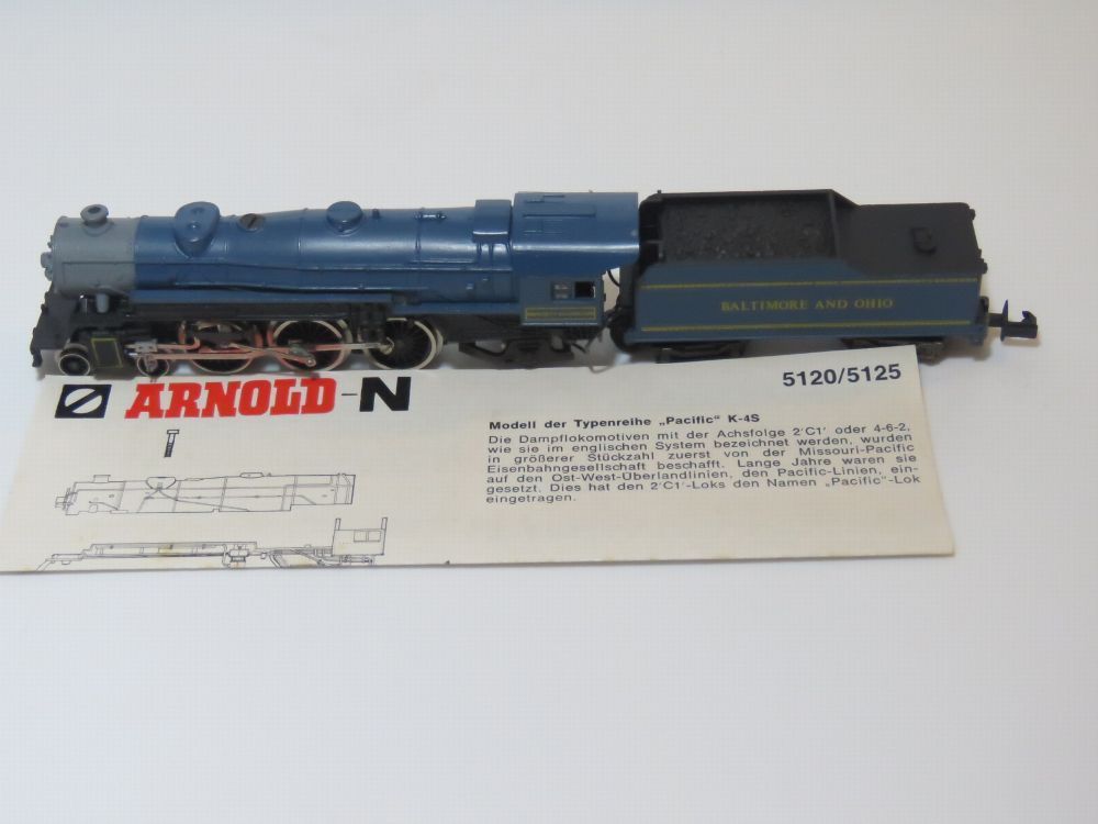 Arnold 5120 Dampflok Baltimore and Ohio USA Spur N