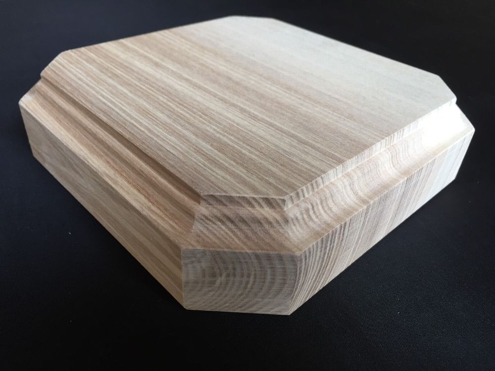 Holzsockel Quadratisch Abgeschrägte Ecken 40mm Esche massiv Farbe und Größe wählbar kaufen bei ...