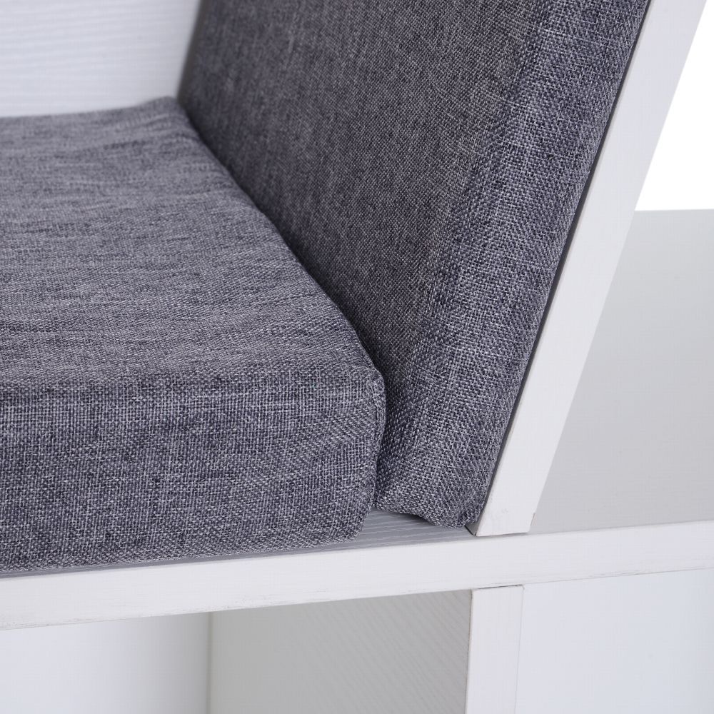 HOMCOM® Bücherschrank Bücherregal mit Sitzkissen Standregal Regal mit