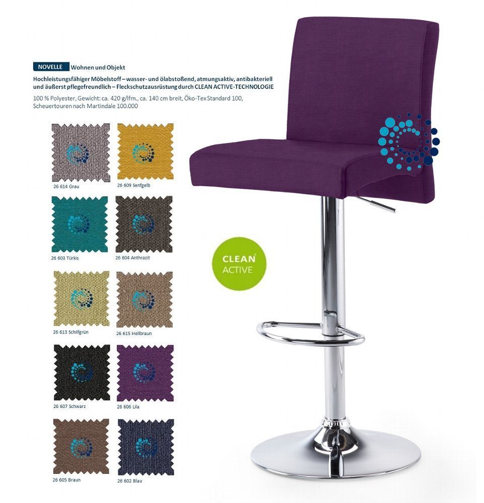 Lift-Barhocker NEW SUNNY 1214, Chrom, 61 - 83 cm, neue Stoffe kaufen