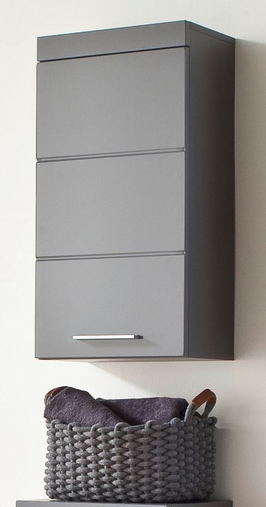 Bad Hängeschrank Hochglanz grau Badezimmer Schrank Ober Hänger Badmöbel