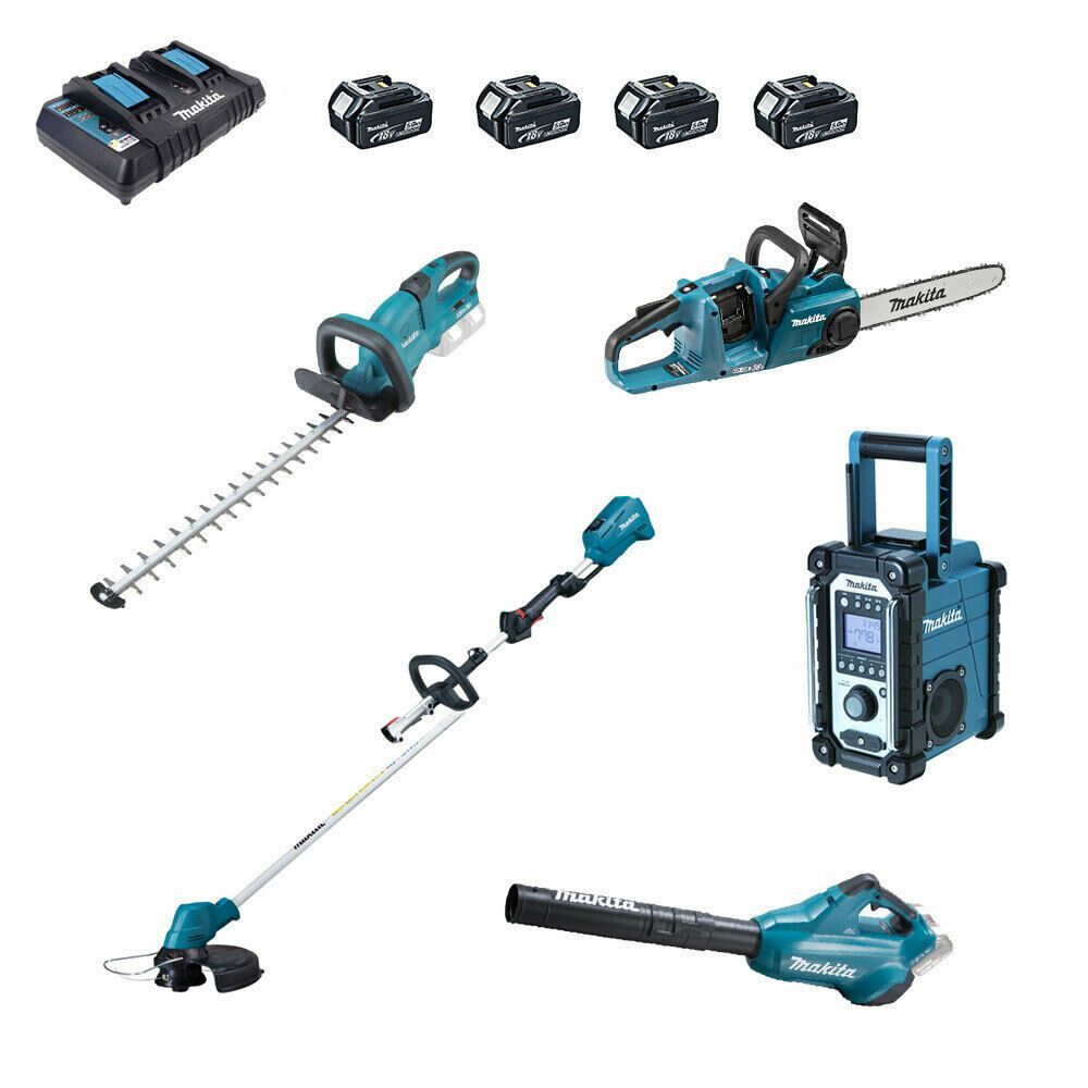 MAKITA 18V + 36V Akku Gartengeräte Set Heckenschere, Freischneider