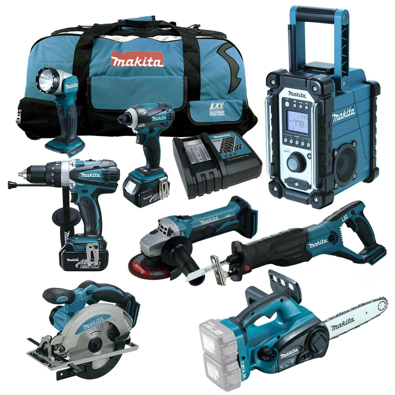 Makita DUC252Z 36V AkkuKettensäge im 12tlg. 18V Profi Akku Set