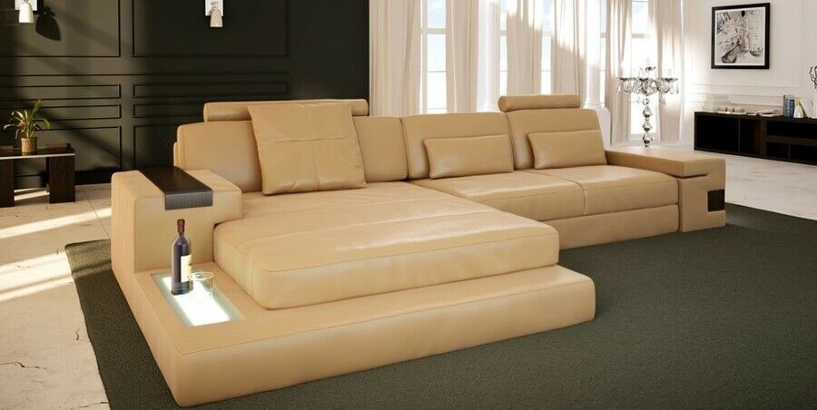 LForm Wohnlandschaft Couch Big XXL Sofa Leder Polster Ecke Garnitur