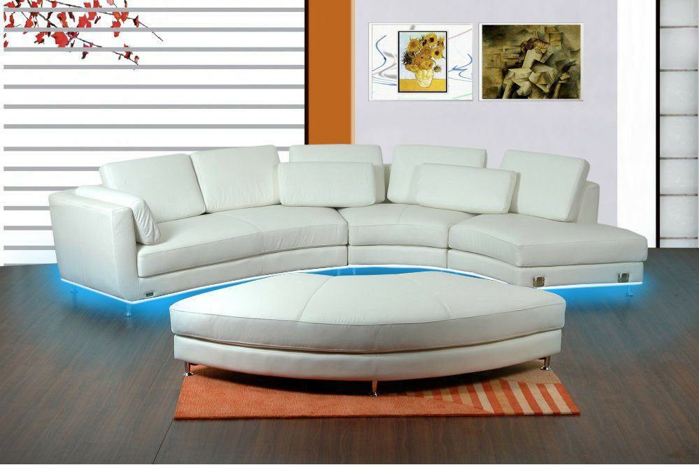 Wohnlandschaft Couch Polster Eck Garnitur Designer Ledersofa Big Sofa