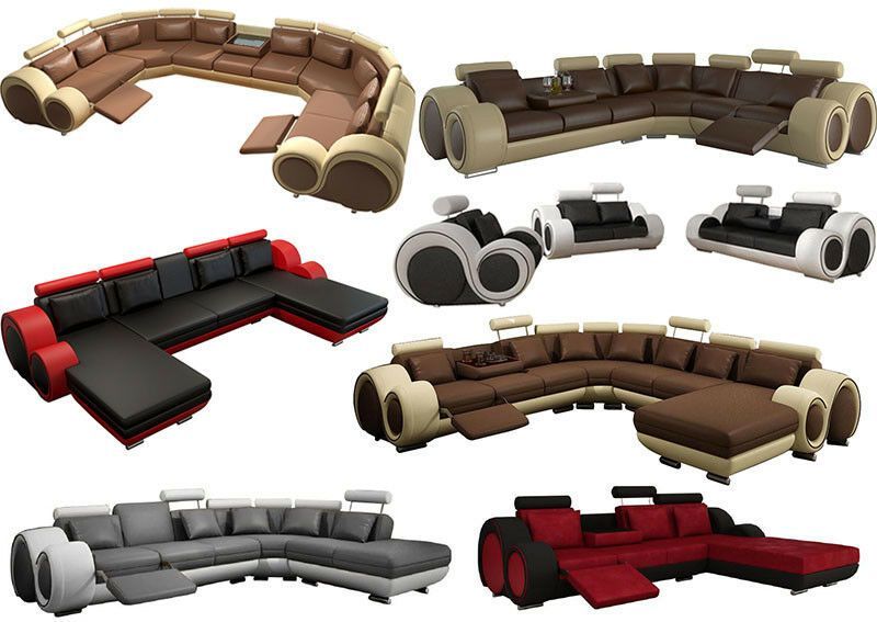 Ledersofa Wohnlandschaft Sofa Ecksofa Bigsofa Design Couch Garnitur