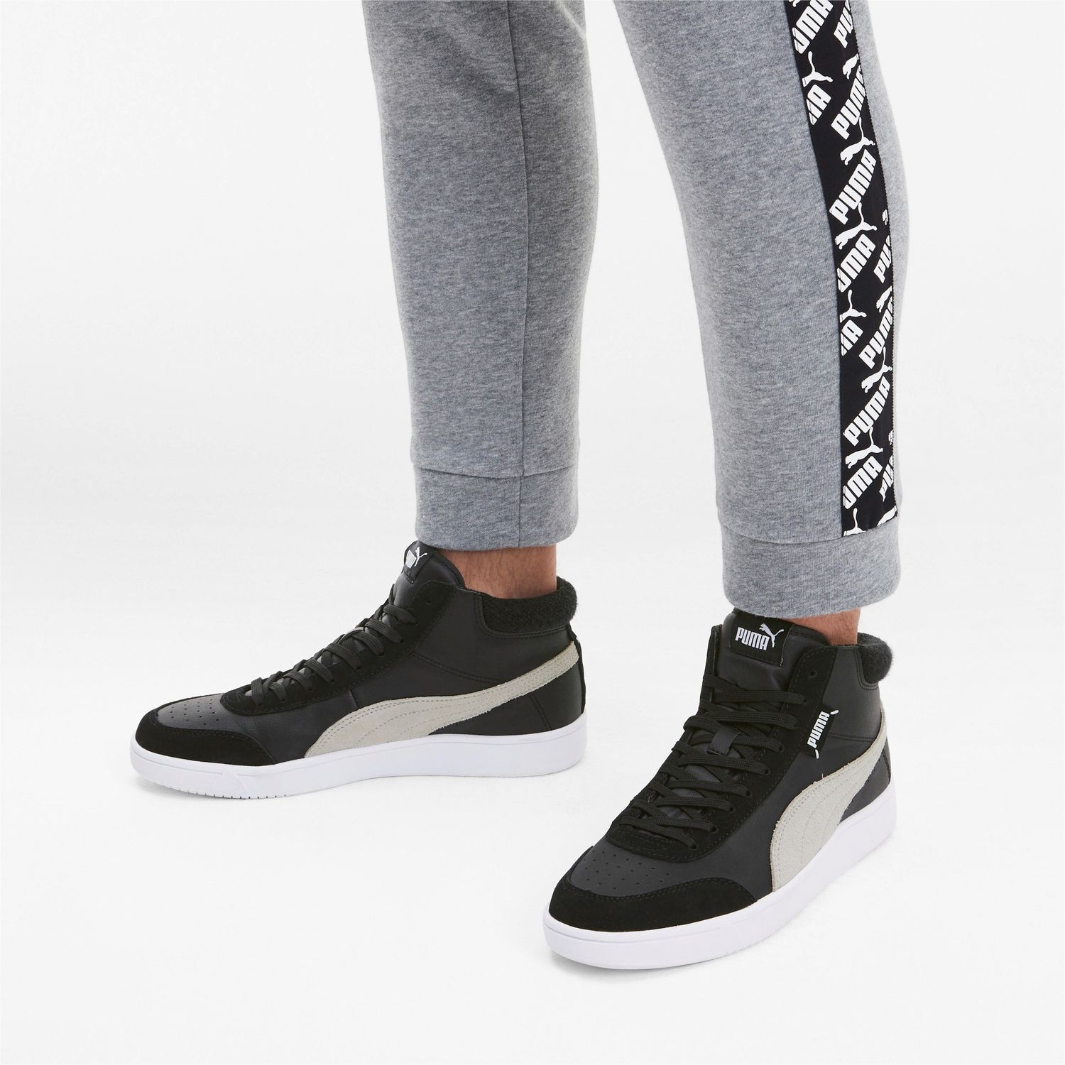 Puma Unisex COURT LEGEND Schuhe Sneaker Mid Cut 371119 Schwarz Weiß