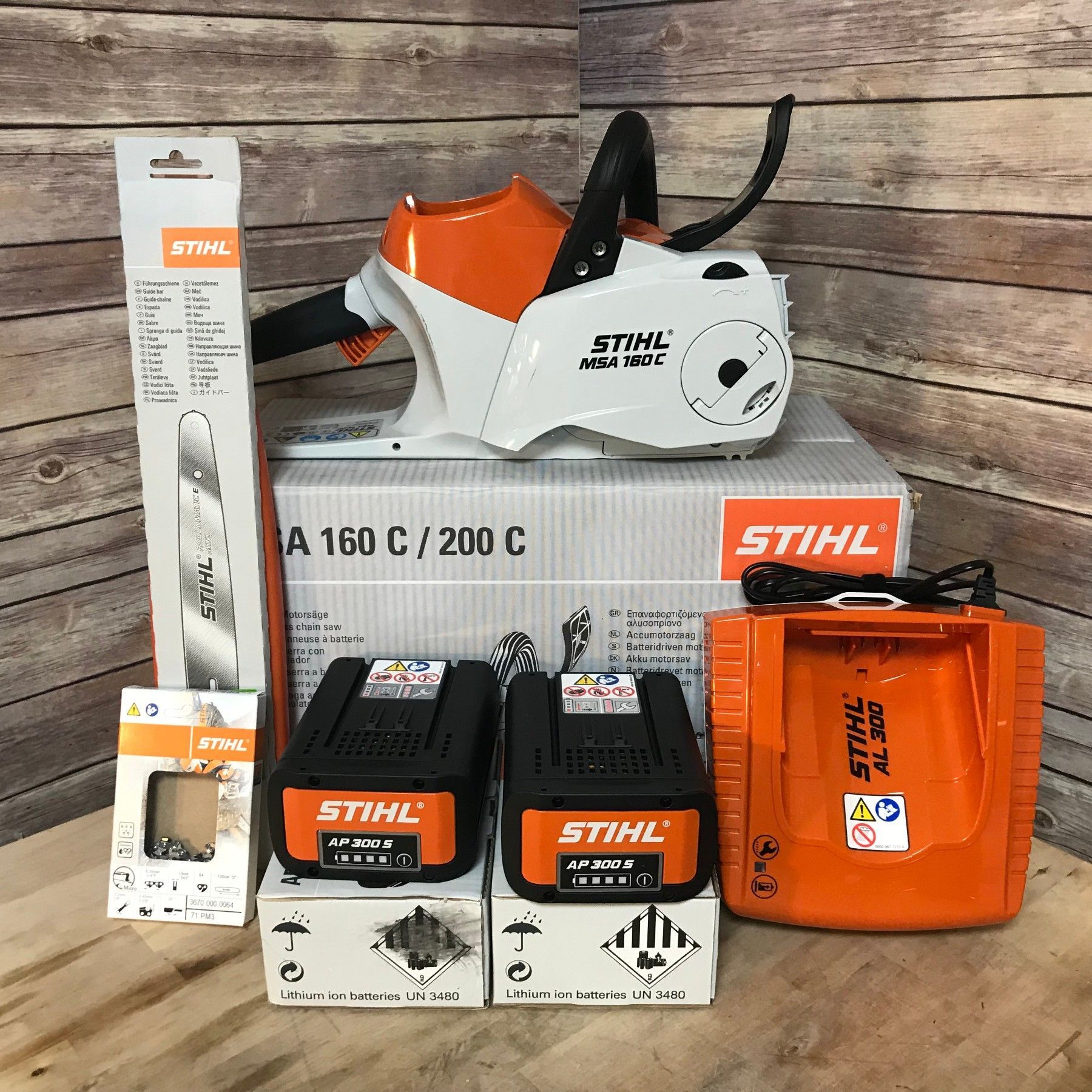 NEU STIHL MSA 160 CBQ Schnittlänge 30 cm Akku Kettensäge 2 x AP 300 S