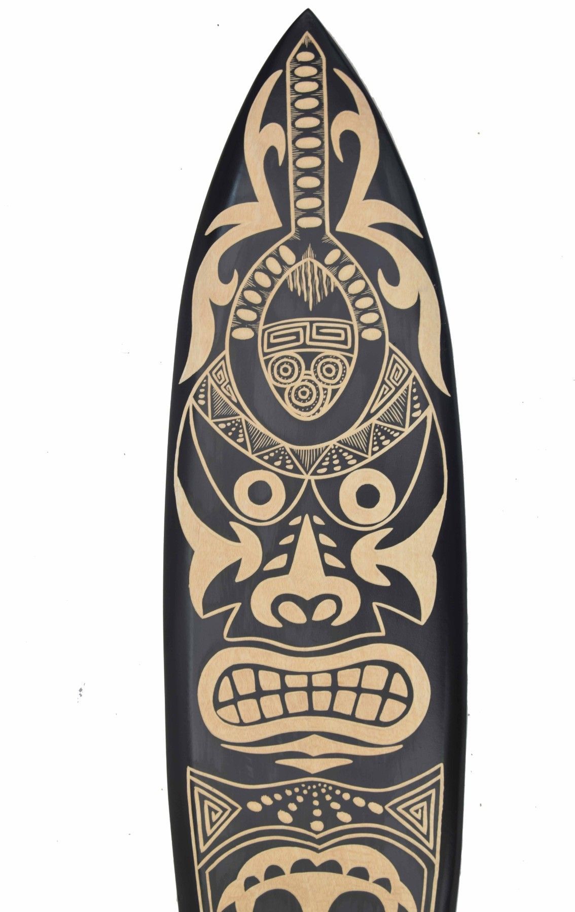Deko Surfboards 100cm Maori Tribal Surfbrett aus Holz Hawaii Maui Stil