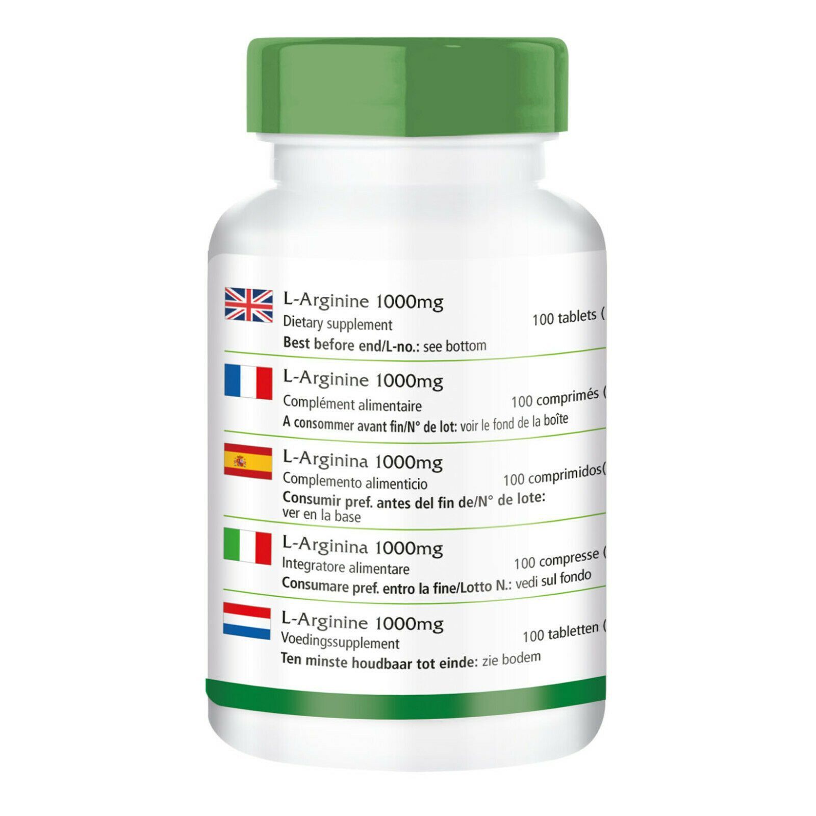 LArginin 1000mg 100 Tabletten Aminosäure vegan fairvital kaufen bei