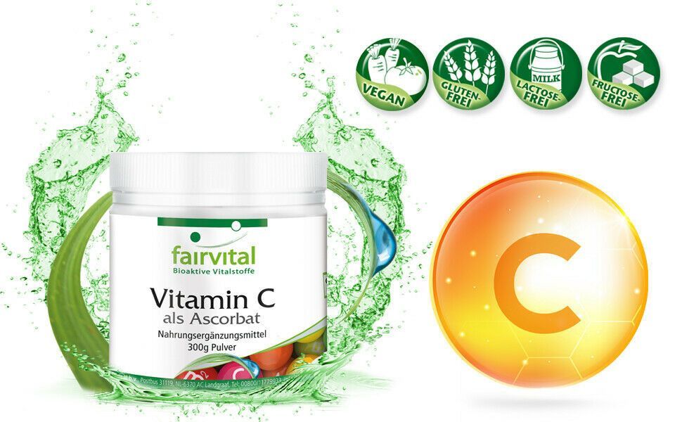 Vitamin C als Ascorbat - 300g Pulver 100% pur - fairvital kaufen bei ...