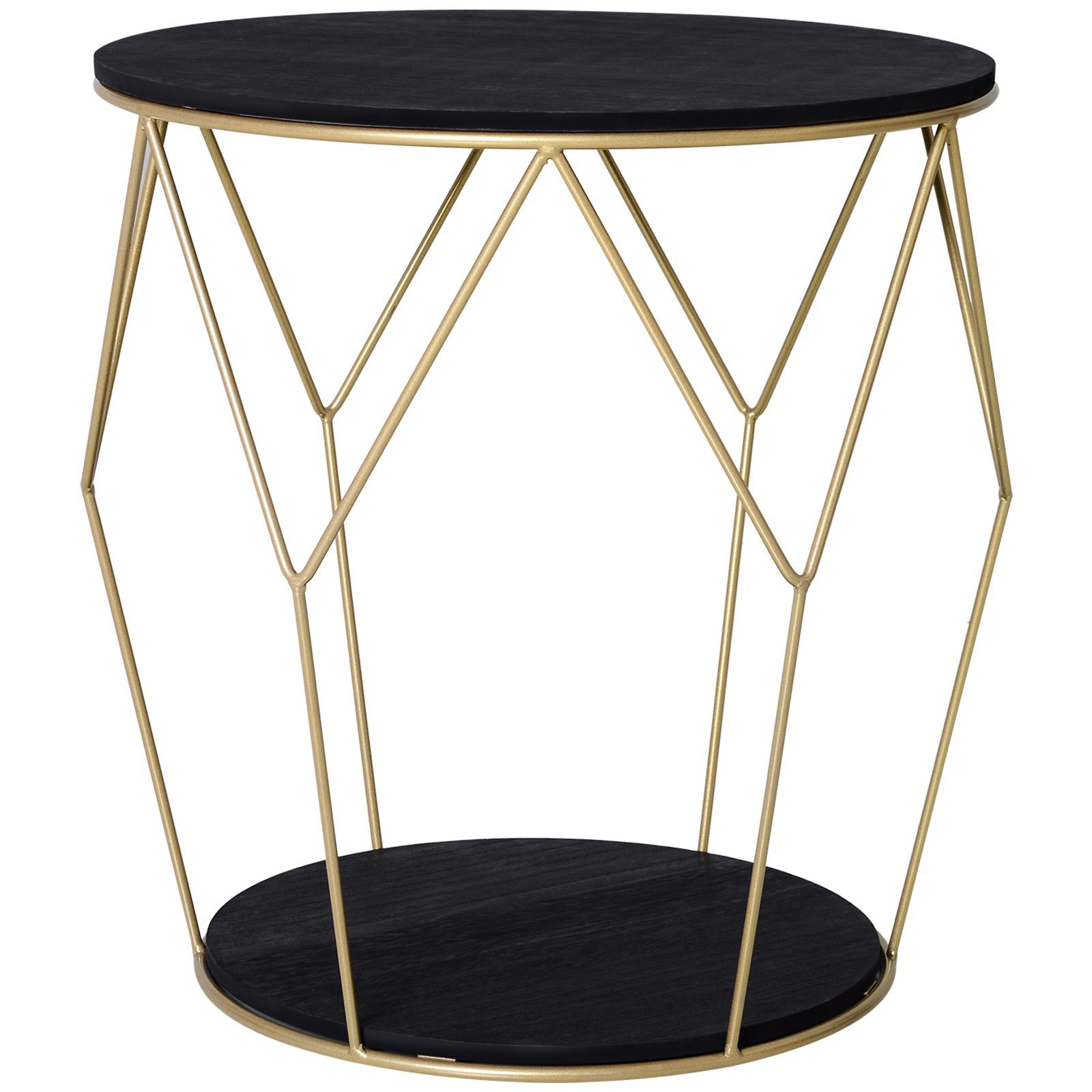 HOMCOM® Kaffeetisch mit Stauraum Beistelltisch Couchtisch Nachttisch