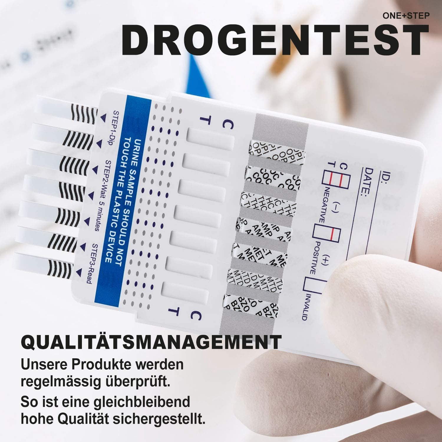 One + Step® Drogentest Multi7 Bestimmung von 7 Drogenarten mit einem