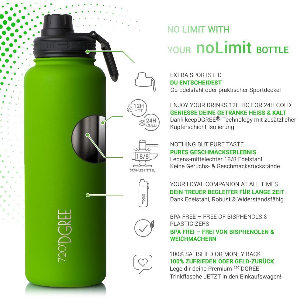 dgree edelstahl trinkflasche