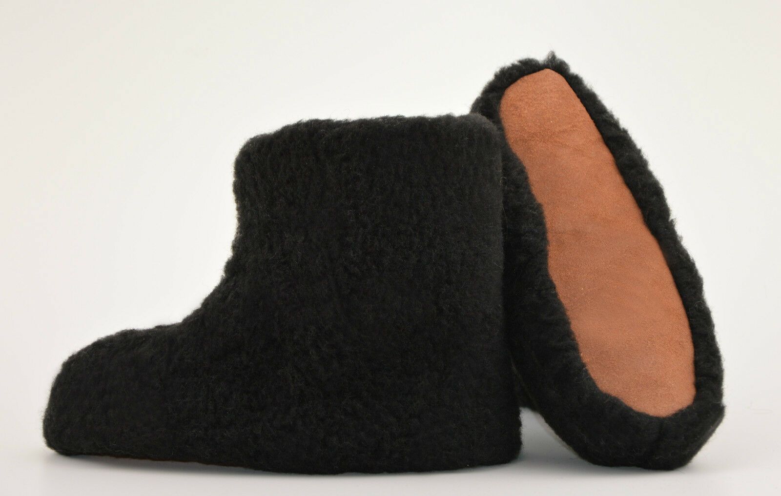 Hüttenschuhe Aus Lammfell – Wildledersohle, Grau, Größen 36-47, Schadstofffrei