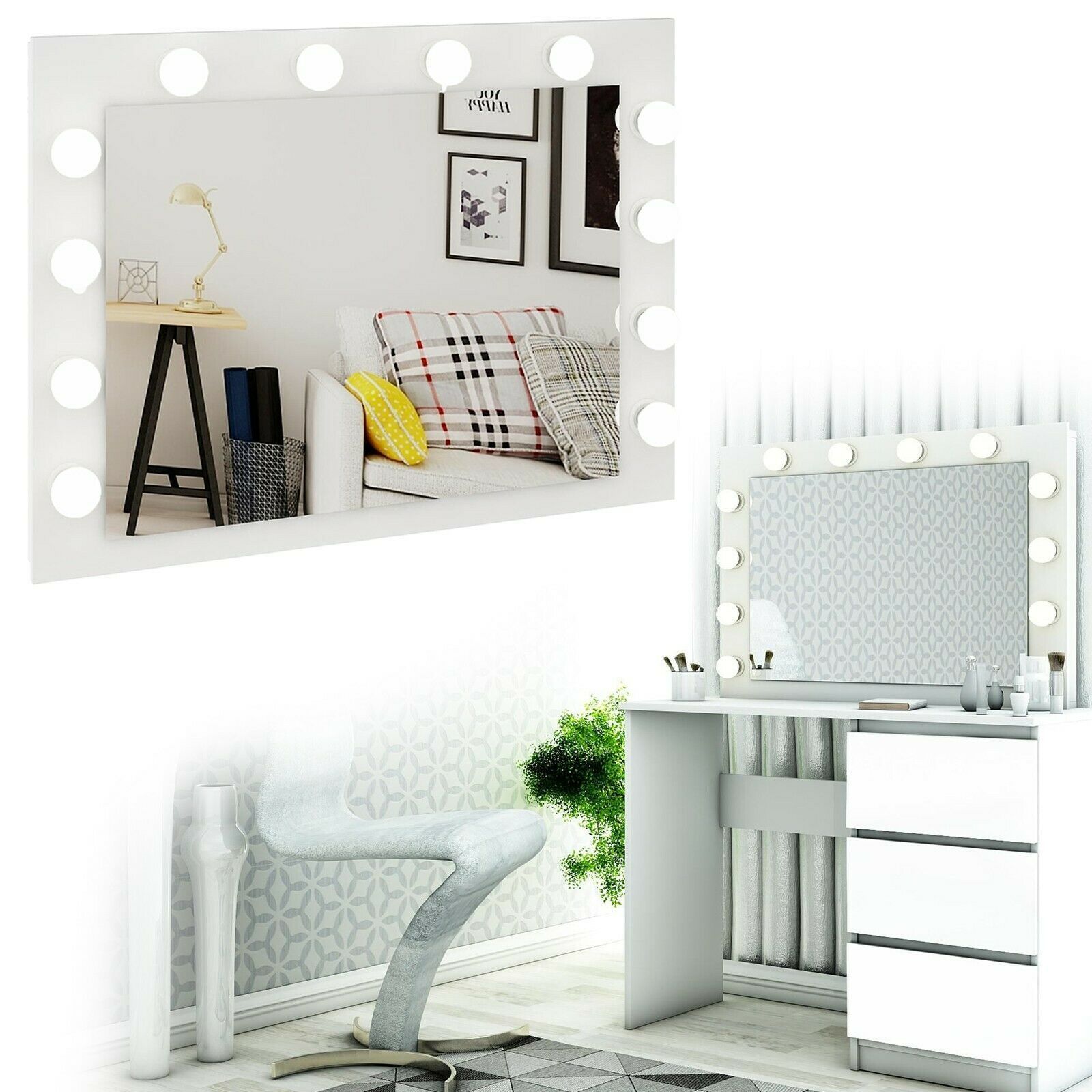 Spiegel LED-Beleuchtung Schminkspiegel Spiegelleuchte für Make Up