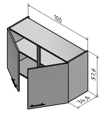Baylango Kult Küchen-Hängeschrank Oberschrank »Genf«, weiß, Breite 100