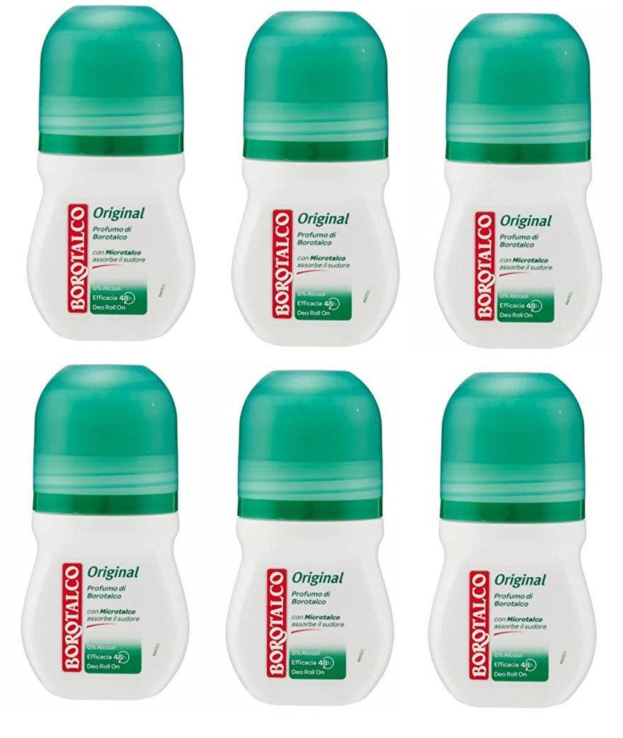 Borotalco Unisex Roberts Deo- Roll-On Original 6 X 50Ml Ohne Alkohol
